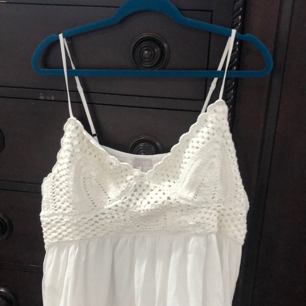 White Crochet Maxi Dress